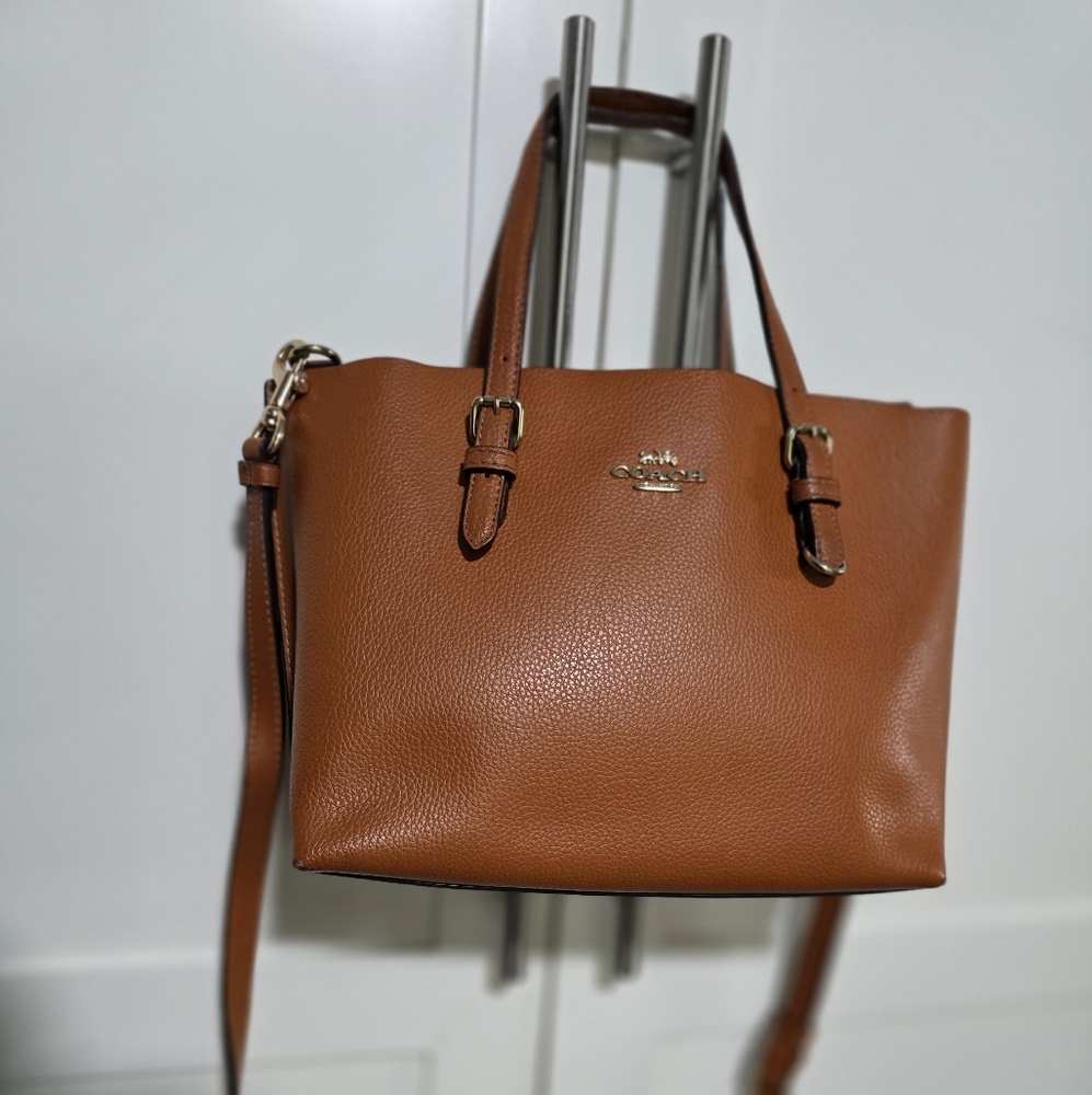 COACH C4084 Mollie Tote Double Face Crossgrain Leather